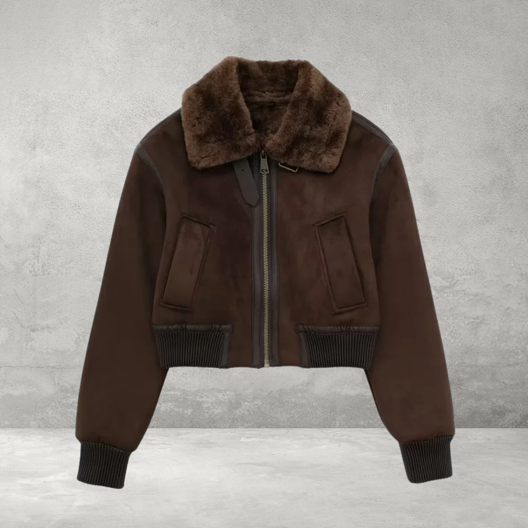 Dames Suede Winter Jas | Casual Dubbelzijdig Los Model