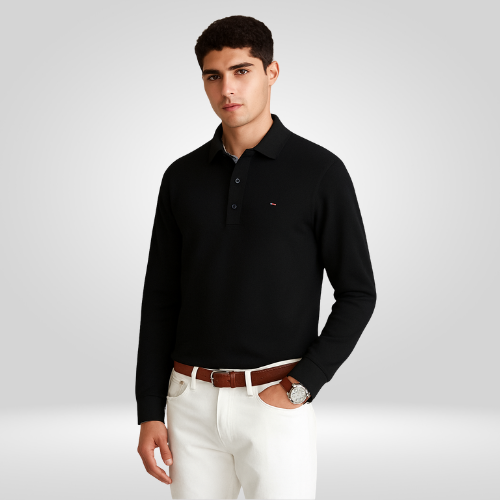 Heren Polo Lange Mouw – Klassiek en Comfortabel