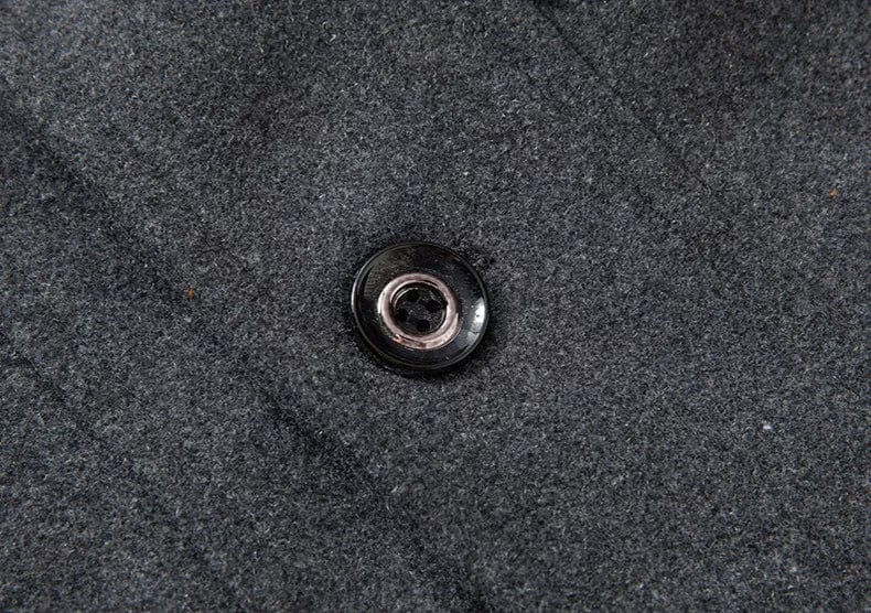 Heren Wintermantel – Luxe Wolmix Jas met Rits en Knopen