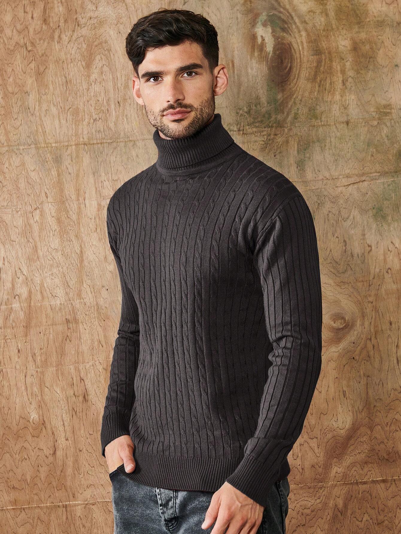 Heren Ribgebreide Coltrui – Klassieke Pullover met Tijdloze Elegant