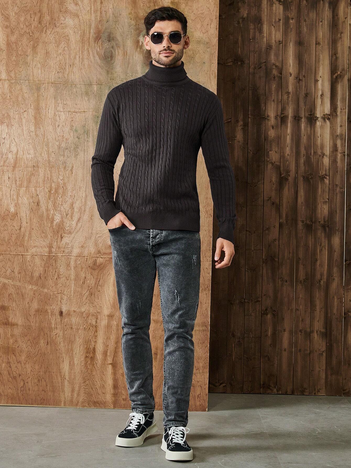Heren Ribgebreide Coltrui – Klassieke Pullover met Tijdloze Elegant