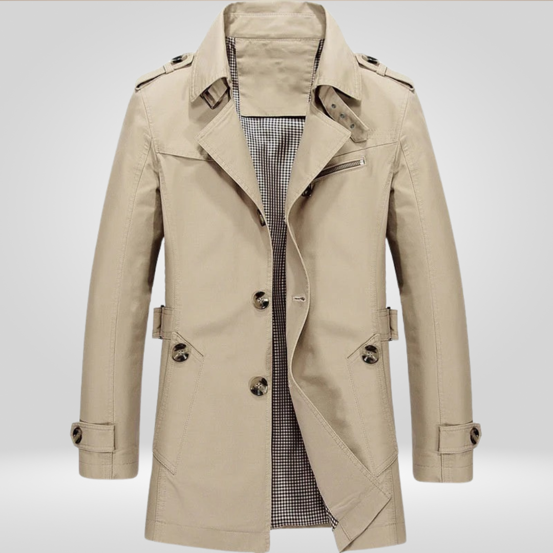 Trenchcoat | Elegante Waterdichte Jas voor de Moderne Man