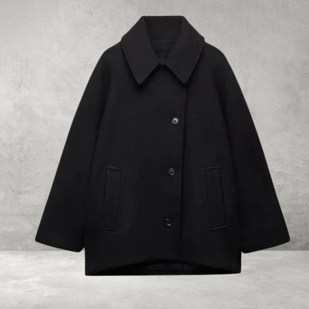 Dames Wollen Jas - Oversized Revers voor Lente