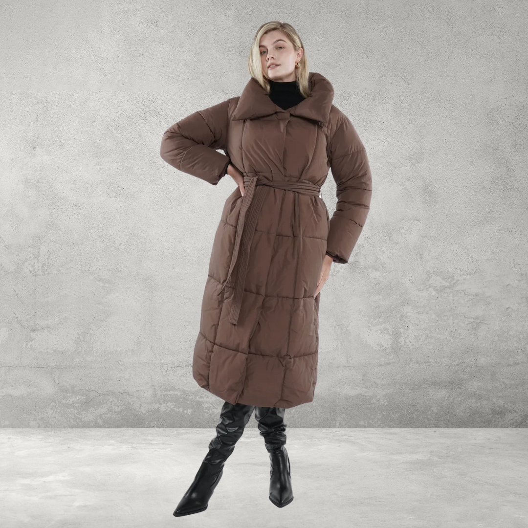 Dames Winter Puffer Jas – Lange Lengte, Waterafstotend en Winddicht Design