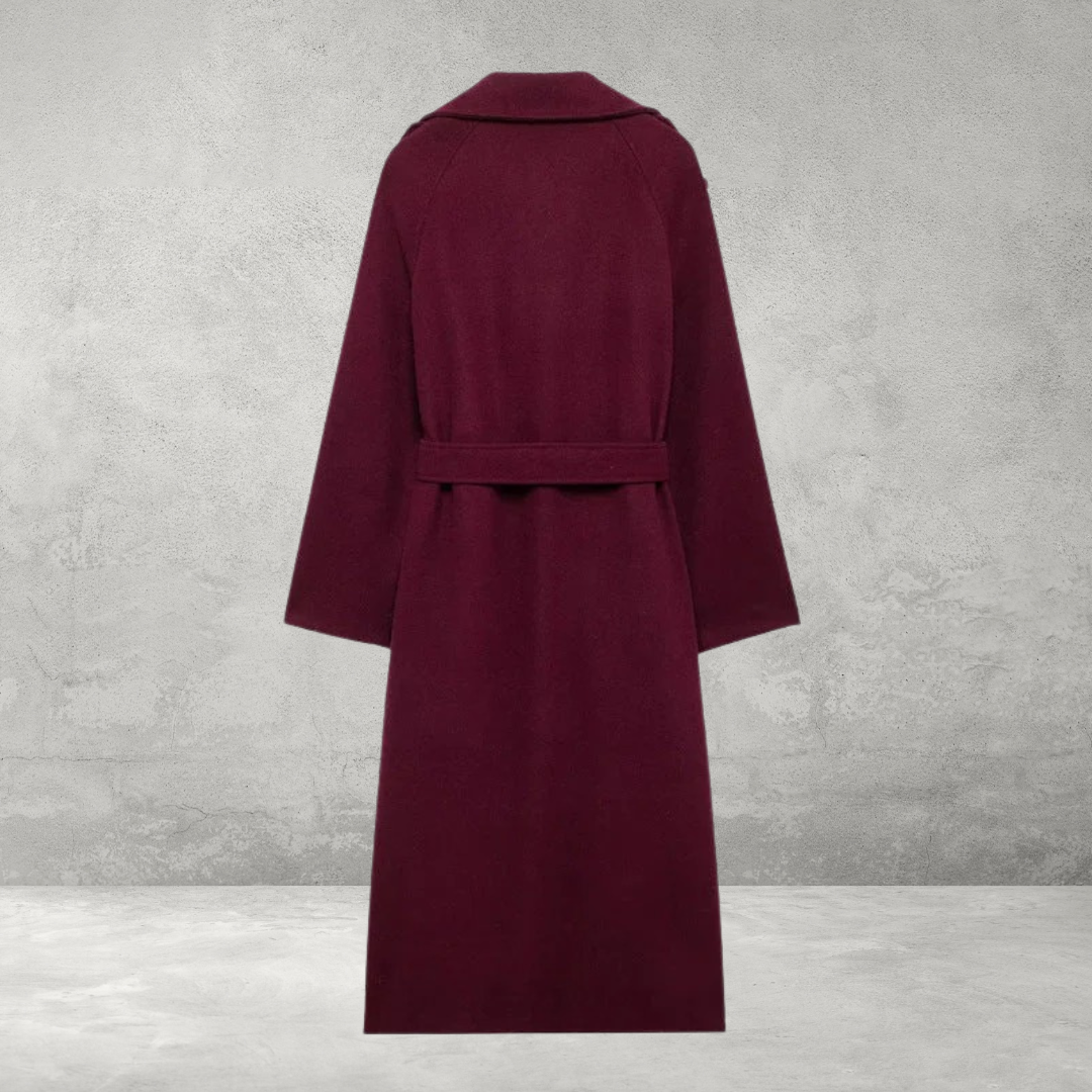 Bordeaux Damesmantel – Oversized Jas met Luxe Afwerking