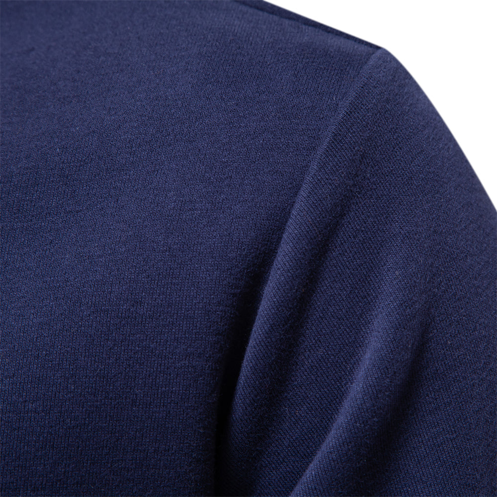 Heren Polo Lange Mouw – met Witte Kraag – Casual & Elegant