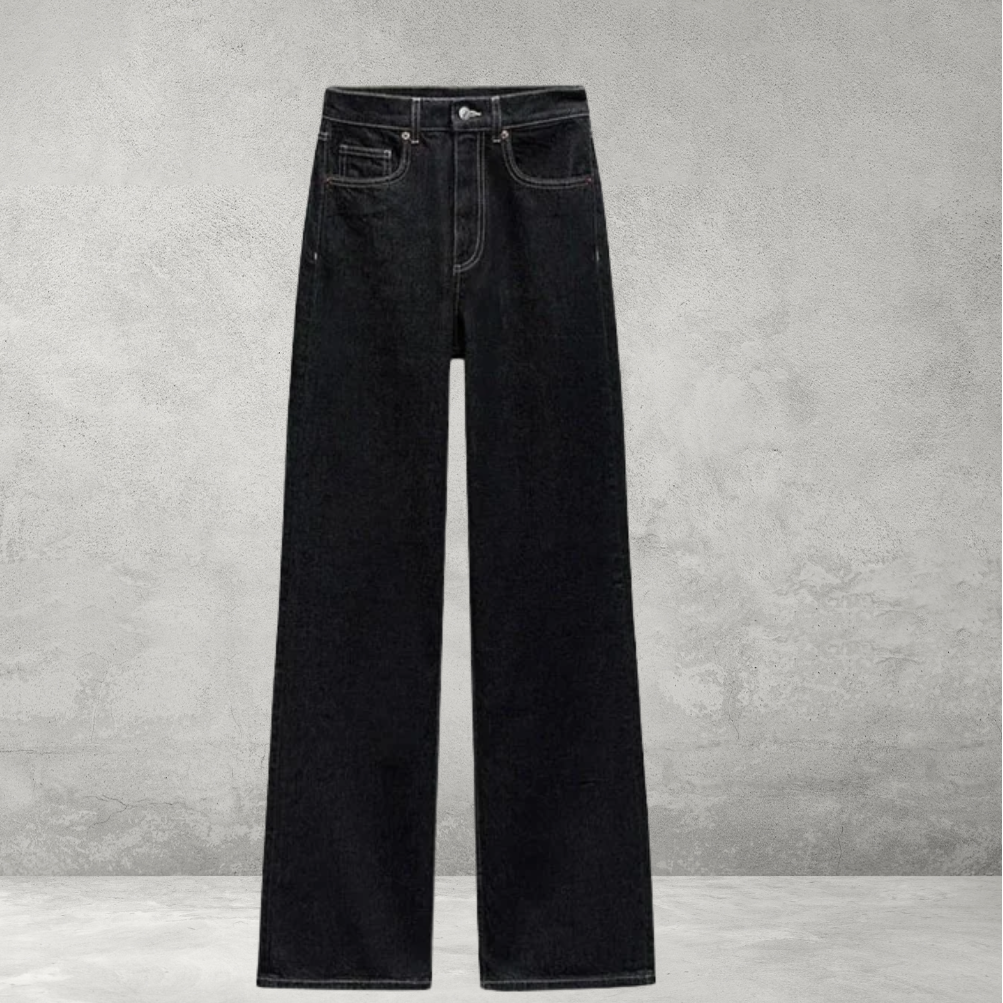 Dames Denim Set – Vintage Jas en Broek met Ceintuur