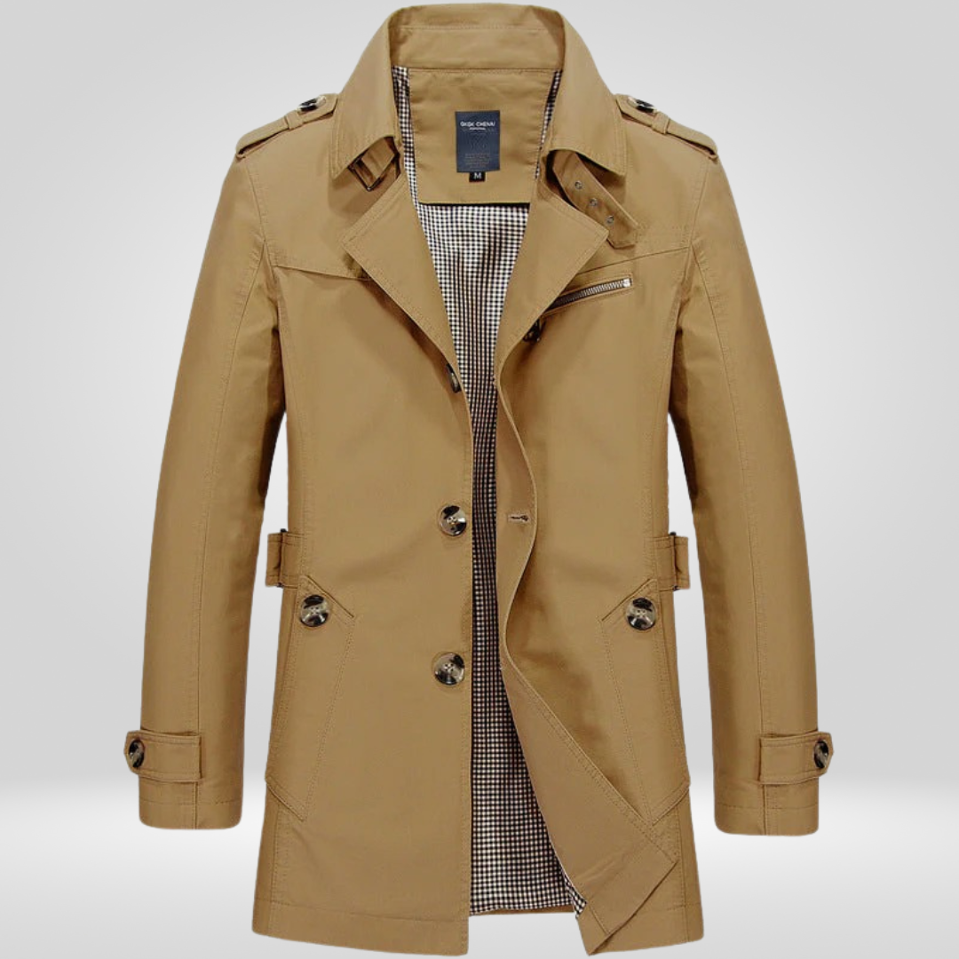 Trenchcoat | Elegante Waterdichte Jas voor de Moderne Man