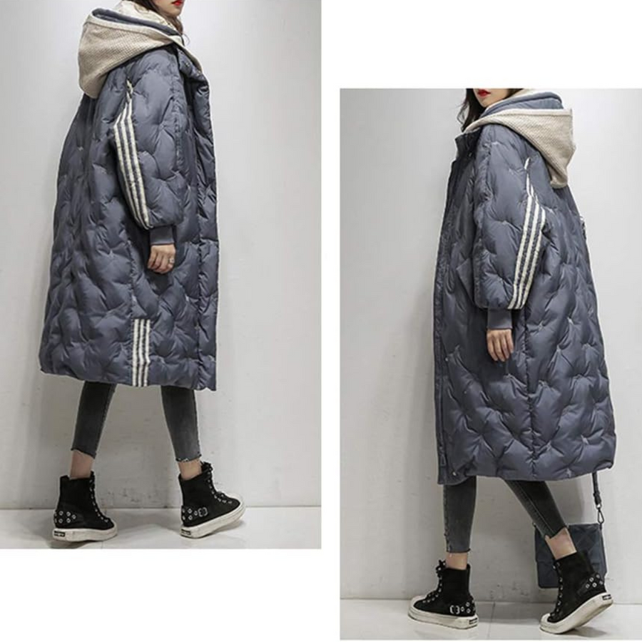 Gewatteerde Dames Manteljas – Elegante en Warme Winterjas met Luxe Afwerking