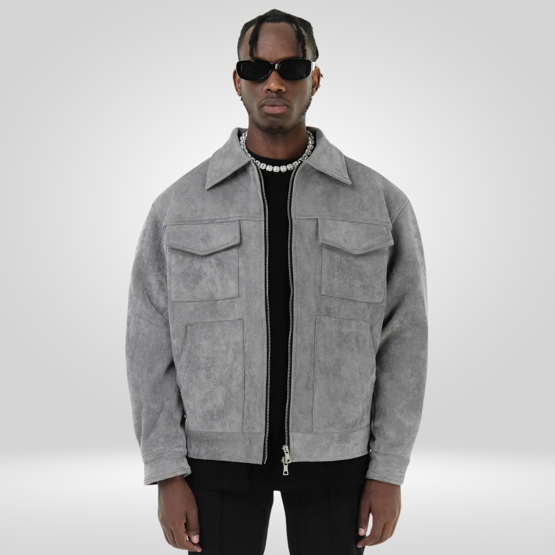Suède Dikke Jas | Luxe Oversized Herenjas