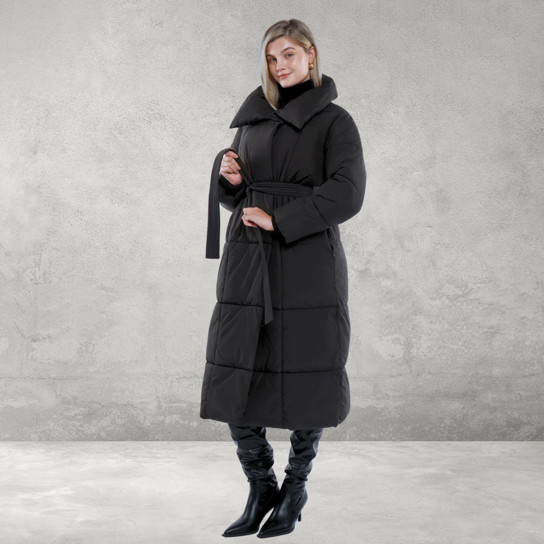 Dames Winter Puffer Jas – Lange Lengte, Waterafstotend en Winddicht Design