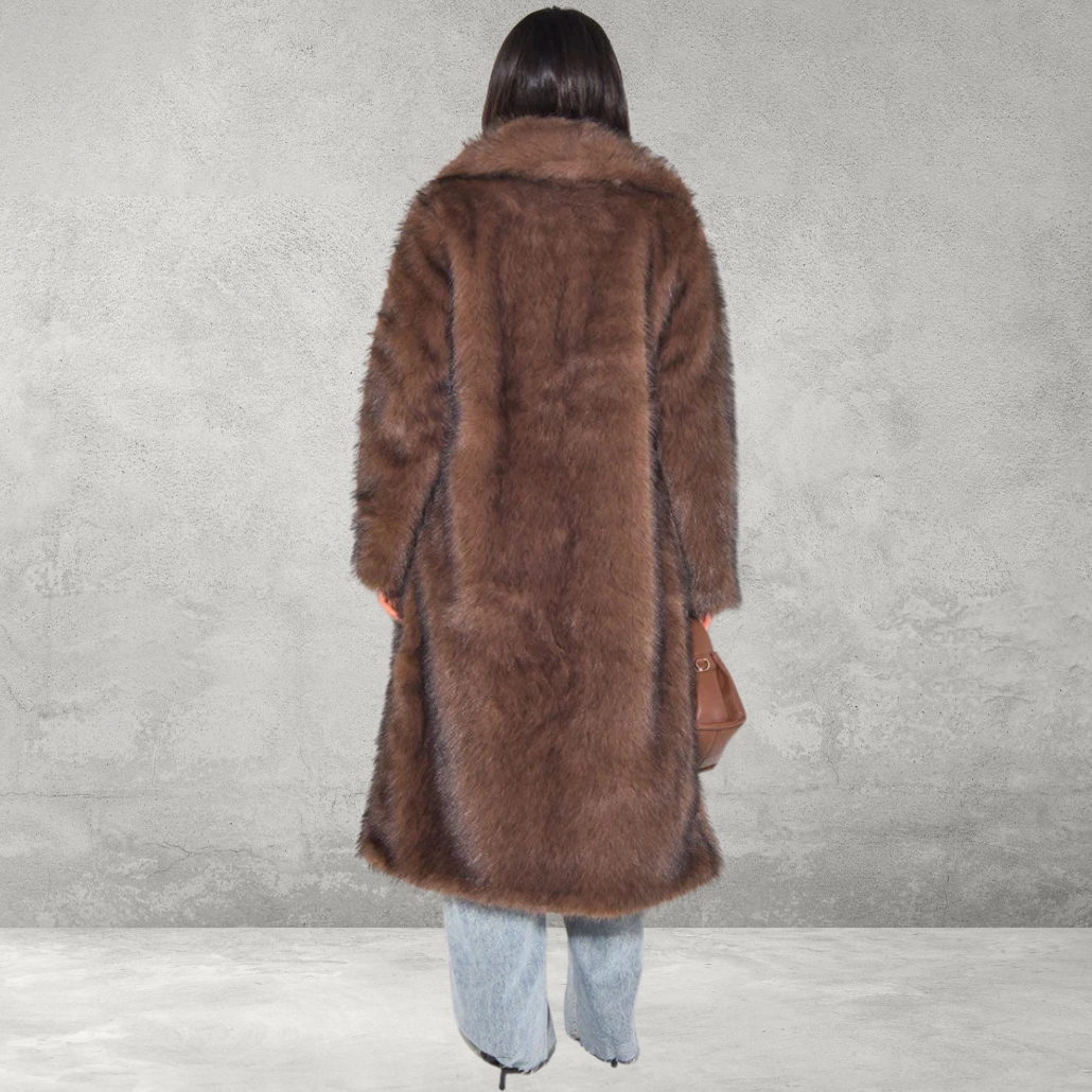 Premium Oversized Fur Coat voor Dames – Luxe en Warm Design