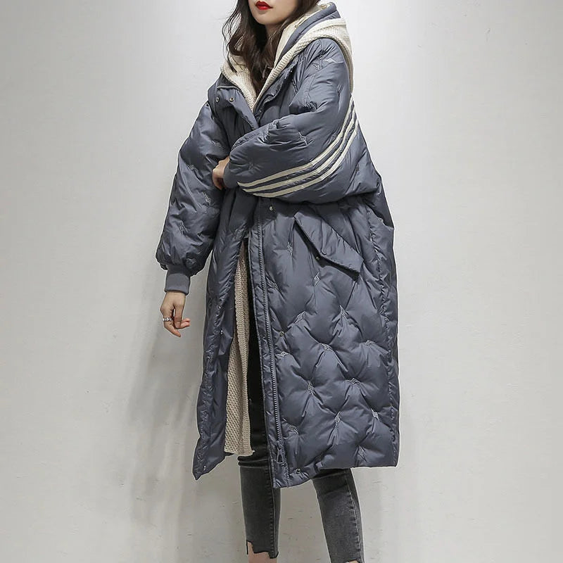 Gewatteerde Dames Manteljas – Elegante en Warme Winterjas met Luxe Afwerking