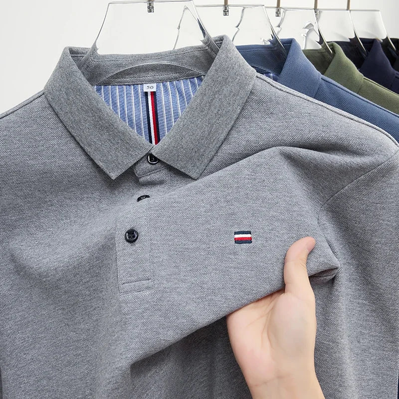 Heren Poloshirt - Lange Mouwen, Comfortabel en Ademend