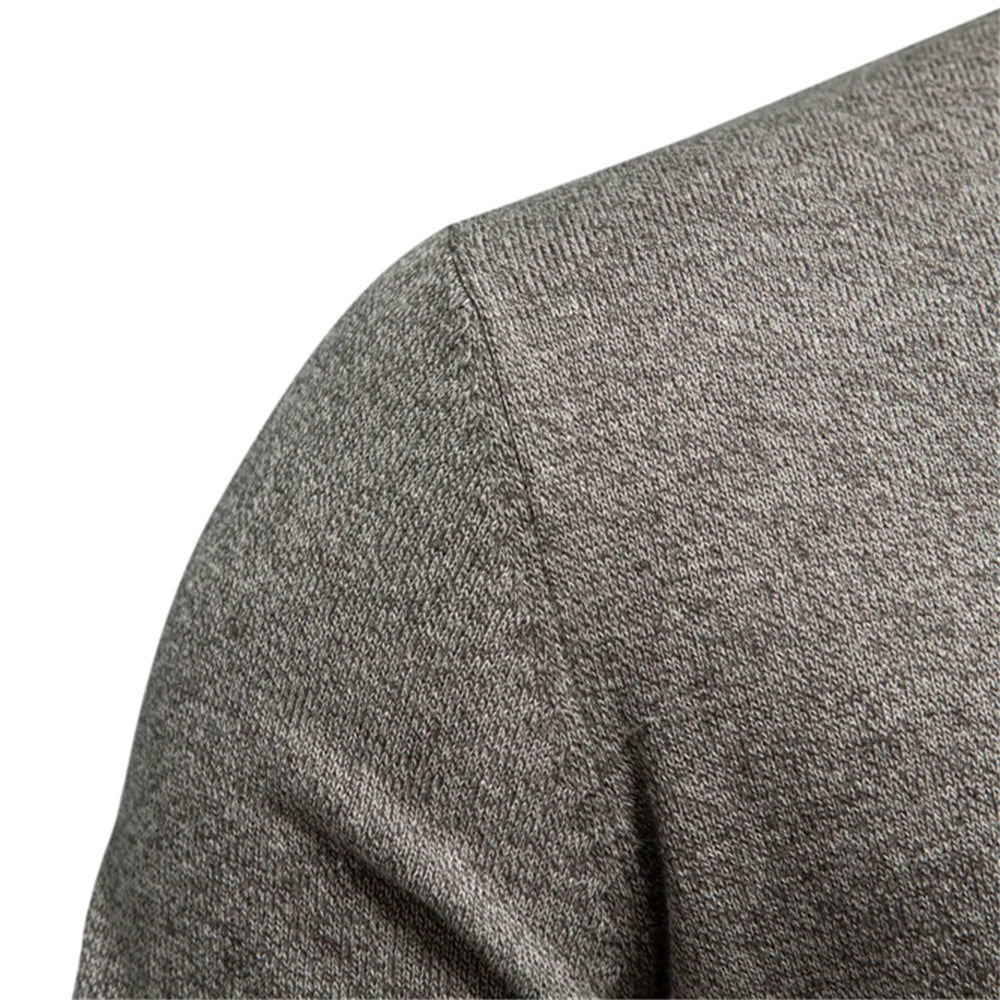 Heren Gebreid Katoenen Vest – Casual Comfort met Mock-Hals