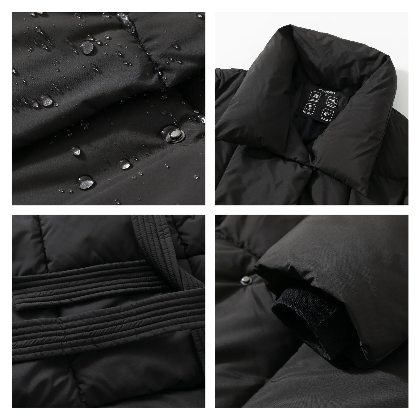Dames Winter Puffer Jas – Lange Lengte, Waterafstotend en Winddicht Design