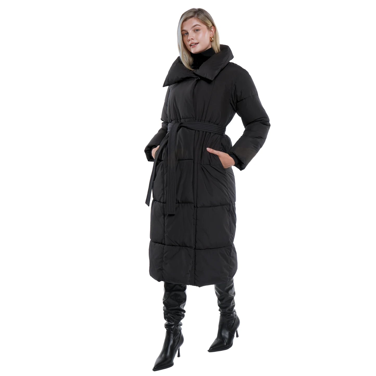 Dames Winter Puffer Jas – Lange Lengte, Waterafstotend en Winddicht Design