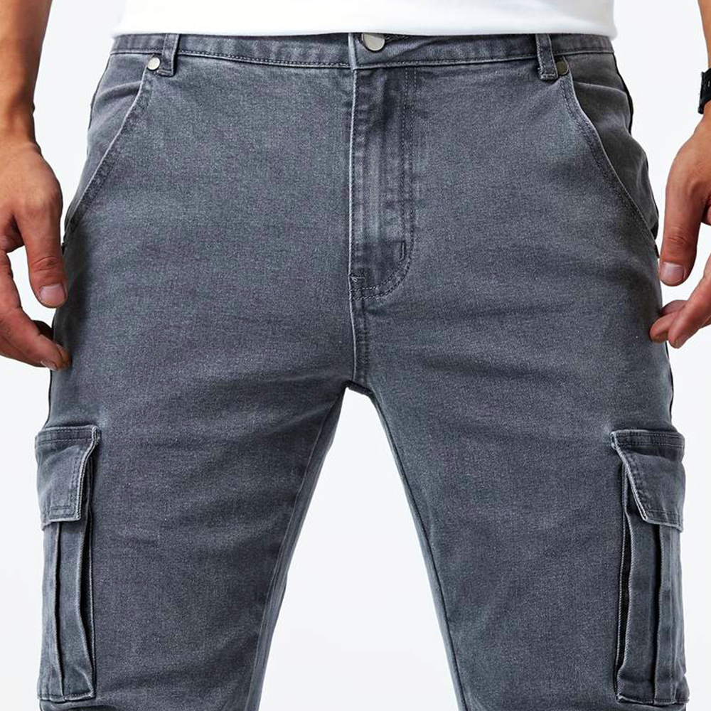 Heren Cargo Jeans – Comfortabel Stretch Denim met Functionele Zakken