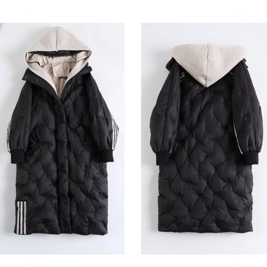 Gewatteerde Dames Manteljas – Elegante en Warme Winterjas met Luxe Afwerking