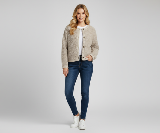Dames Teddy Vest – Zacht en Warm Luxe Fleece Vest
