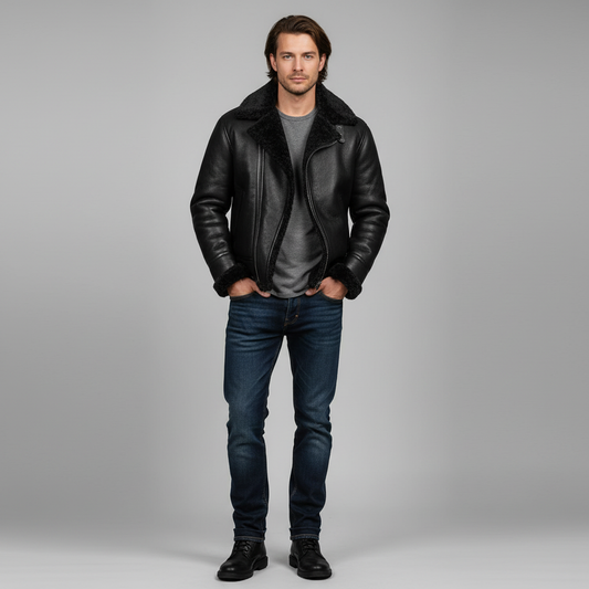 Pu Leren Winterjas voor Heren – Luxe en Elegante Maximiliaan Jas