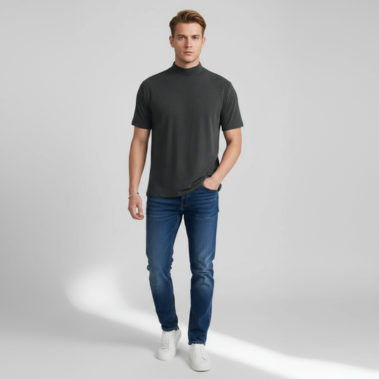 Heren Coltrui – Turtleneck Top met Slim Fit Pasvorm & Tijdloze Stijl