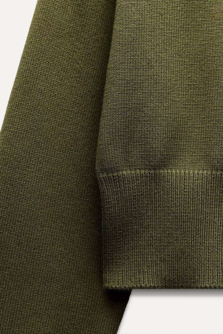 Groene Gebreide Sweater – Zachte en Comfortabele Damestrui