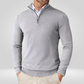 Heren Quarter Zip Trui - Slim Fit Sport Pullover met Mock Neck