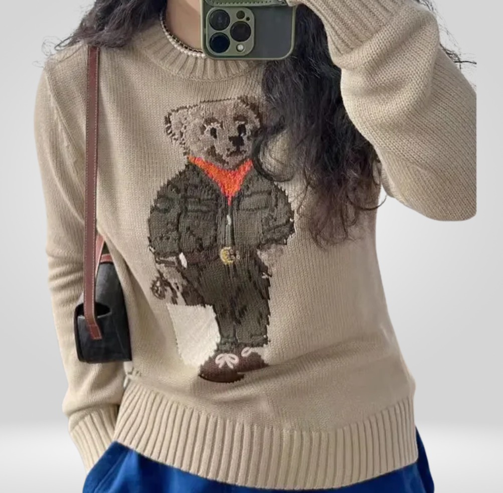 Beer Patroon trui voor dames