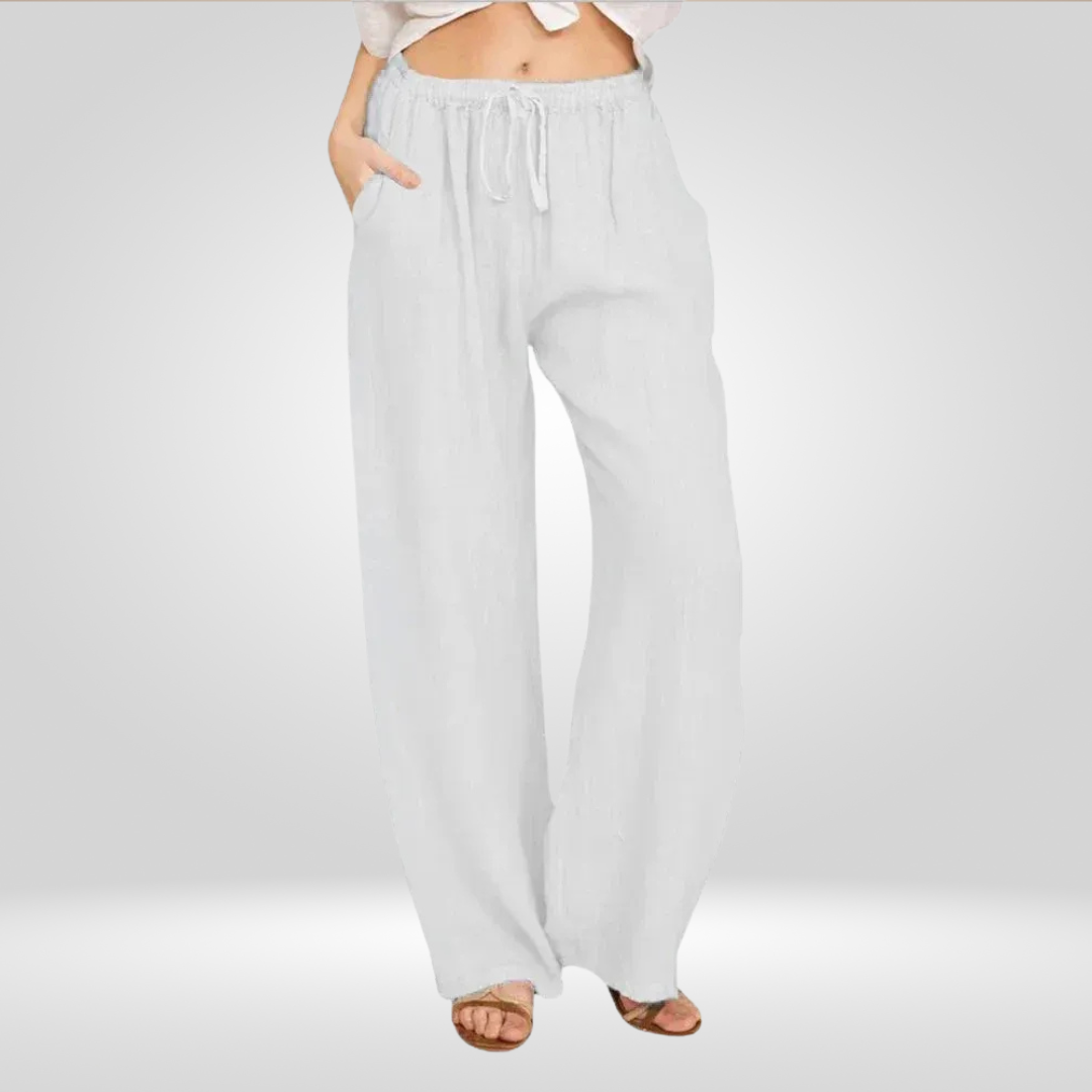 Dames Katoenen Linnen broek