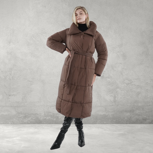 Dames Winter Puffer Jas – Lange Lengte, Waterafstotend en Winddicht Design