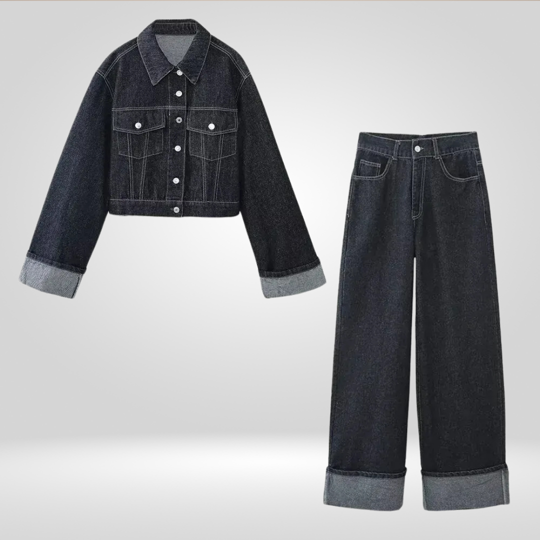 Dames Denim Set - Comfortabel & Warm
