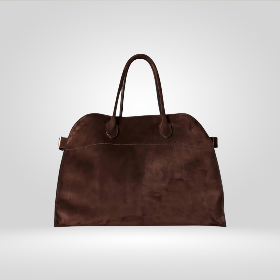 Luxe Suede Damestas – Tijdloze Elegant met een Modern Tintje