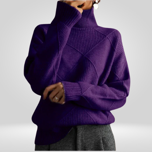 Dames Gebreide Oversized Coltrui – Stijlvolle Warmte