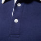 Heren Polo Lange Mouw – met Witte Kraag – Casual & Elegant