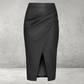 Dames Midi Rok – Hoge Taille, Met Rits