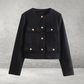 Dames Cropped Jas - Elegante Korte Jas met Knopen