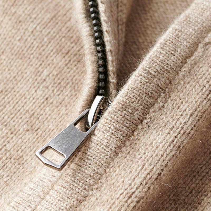 Heren Zip-up Trui – Halve Rits Pullover met Ribstructuur & Comfortabele Pasvorm