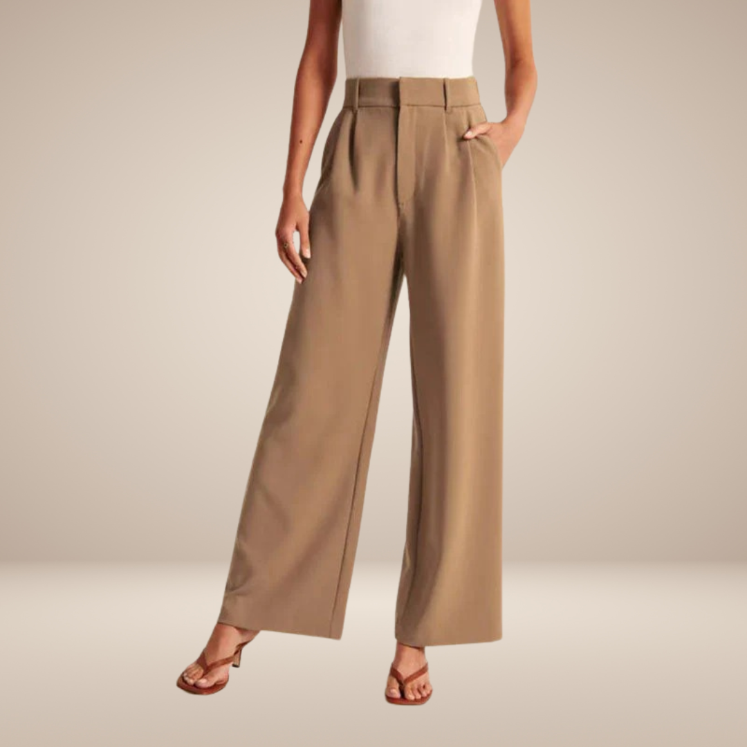 Dames Broek met Wijde Pijpen – Stijlvol en Comfortabel Design