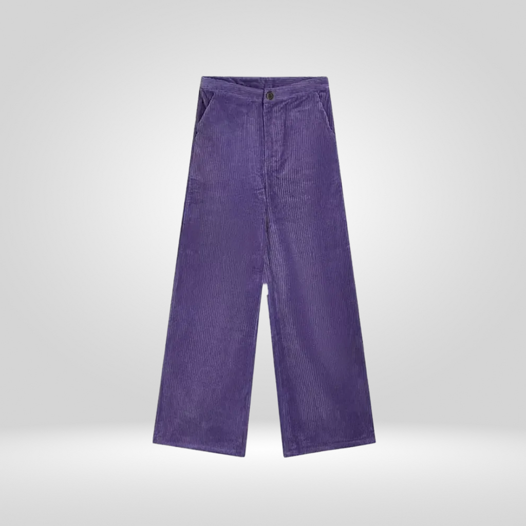 Corduroy Elegance Damesbroek | Stijlvolle en Comfortabele Broek in Paars