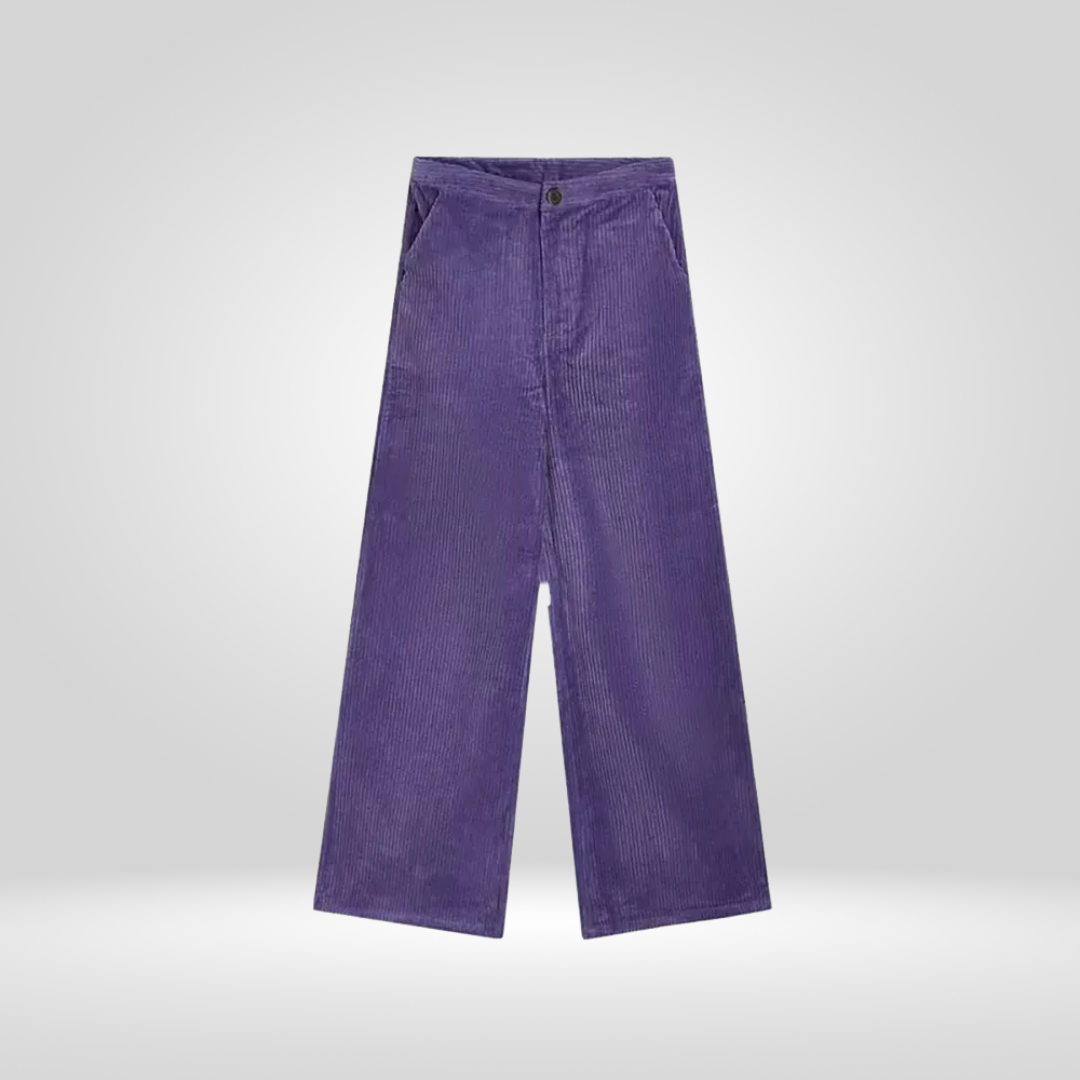 Corduroy Elegance Damesbroek | Stijlvolle en Comfortabele Broek in Paars
