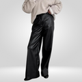 Leren High Waist Broek | Dames Leren Broek met Hoge Taille