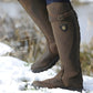 Kniehoge Winterlaarzen voor Dames – Elegantie en Warmte in Britse Stijl