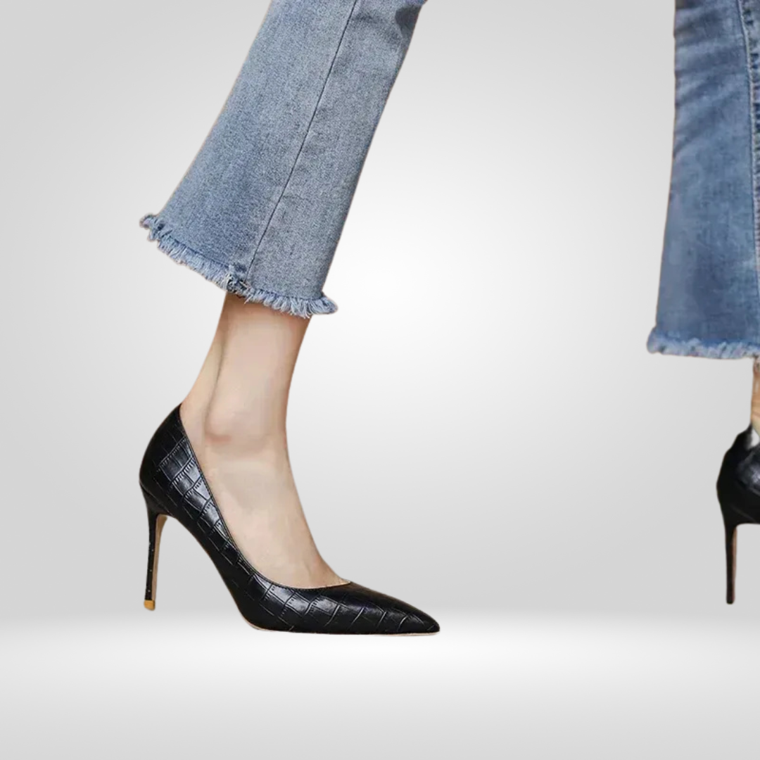 Dames Hoge Hakken - Bruine Comfortabele Stiletto Schoenen