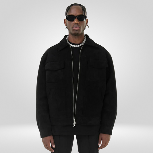 Suède Dikke Jas | Luxe Oversized Herenjas