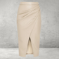 Dames Midi Rok – Hoge Taille, Met Rits