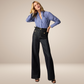 Hoge Taille Jeans voor Dames – Wijde Pijpen en Comfortabele Pasvorm