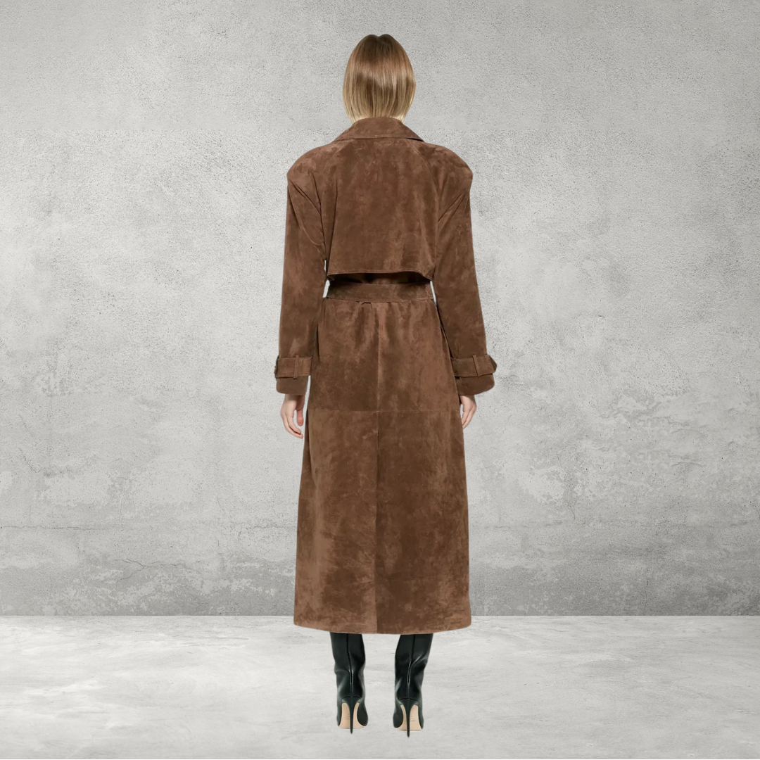 Suede Trenchcoat voor Dames
