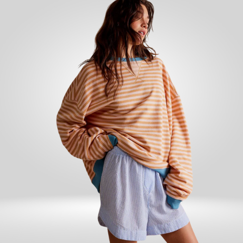 Gestreepte oversized Dames trui