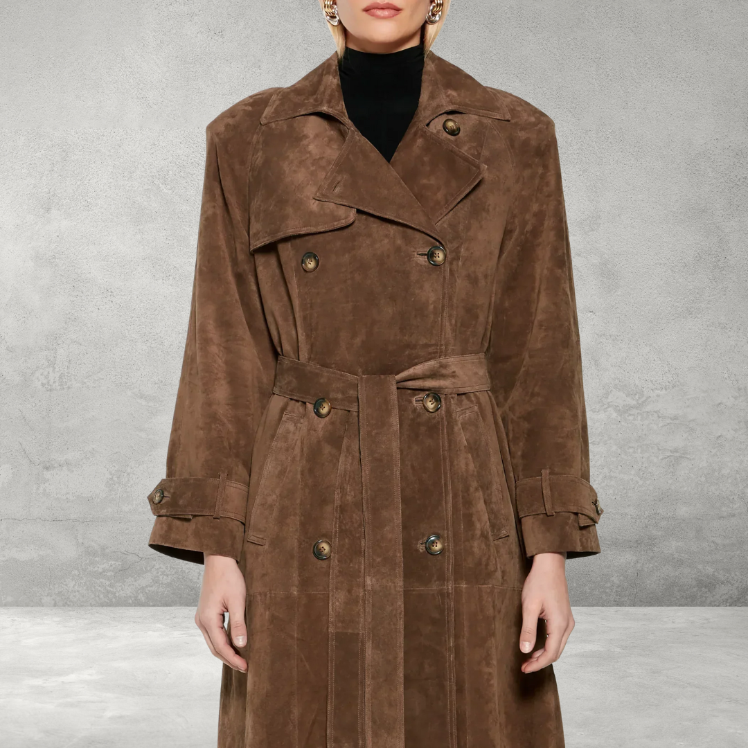 Suede Trenchcoat voor Dames